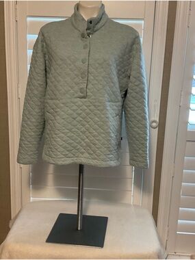 Eddie Bauer Quilted Teddy Jacket in Light Sage Green